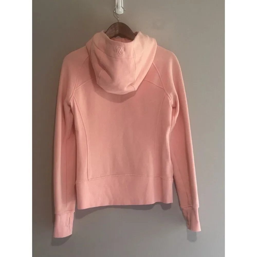Lululemon Scuba Full Zip Hoodie Jacket Strawberry Milkshake Athletic Thumbhole 6 - Picture 5 of 16
